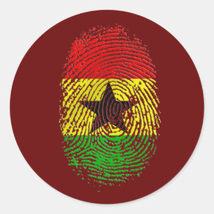 Ghanian Ghana DNS Stolzgeschenke 100% Runder Aufkleber