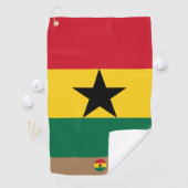 Ghanianische Fahne, Ghana mit Monogramm /Africa-Go Golfhandtuch (Insitu)