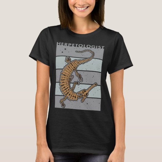 Gharial biologist reptiles zoology herpetology T-Shirt (Vorderseite)