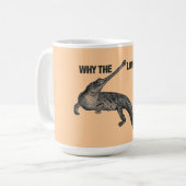 Gharial Spaß Kaffeetasse (Vorderseite Links)