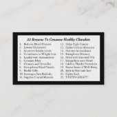 GHC Gewicht-Verlust Geschäfts-Karte Visitenkarte (Rückseite)