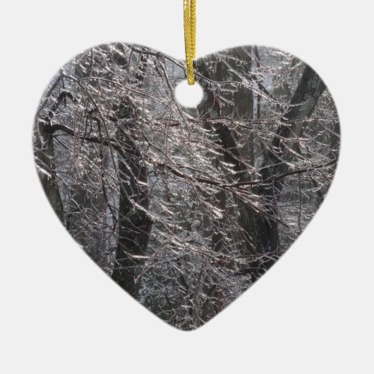 Ghear Icy Forest in Morgenlicht I Keramik Ornament (Vorne)