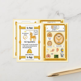 Ghel - Gold Horn Unicorn Game Card Postkarte