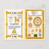 Ghel - Gold Horn Unicorn Game Card Postkarte (Rückseite)