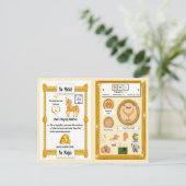 Ghel - Gold Horn Unicorn Game Card Postkarte (Stehend Vorderseite)