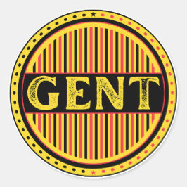 Ghent City Pride Emblem – Belgian Identity Runder Aufkleber