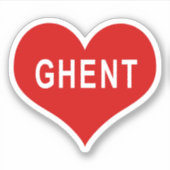 GHENT Red Liebe Heart Vinyl Sticker (Vorderseite)