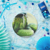 Gherkins Food Pickles Dill Cucumber Green Pappteller (Party)