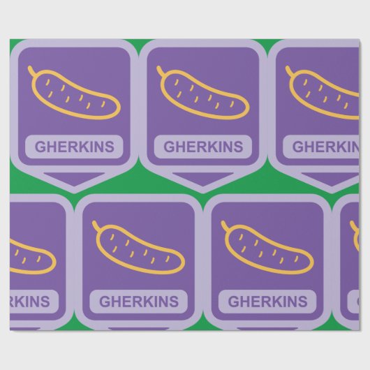 Gherkins-Symbol Geschenkpapier (Flach)