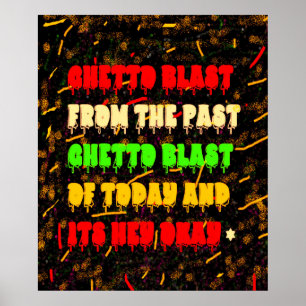 GHETTO BLAST AFRO AMERIKANISCHER STIL POSTER