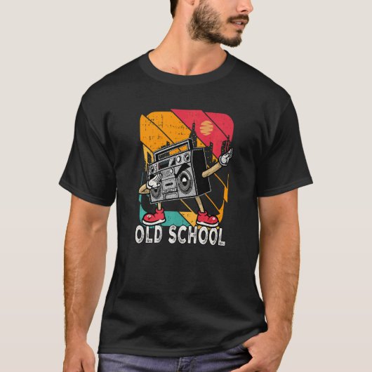 Ghetto Blaster 80er Jahre Angesagter Angesagter Da T-Shirt (Vorderseite)