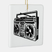 Ghetto Blaster 80er Jahre Angesagter Angesagter Ra Keramikornament (Rechts)