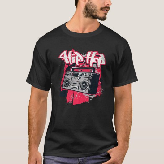Ghetto Blaster 80er Jahre Party Angesagt Angesagte T-Shirt (Vorderseite)