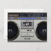 Ghetto Blaster Boombox Postkarte (Vorne/Hinten)