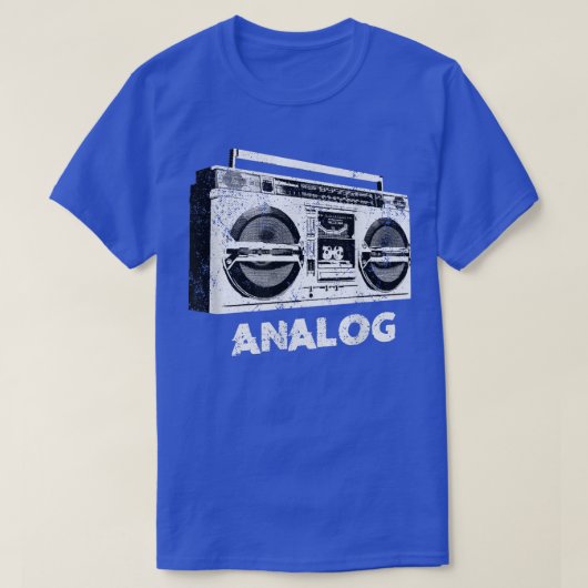 Ghetto Blaster Boombox Radio Hip Hop analoge Musik T-Shirt (Design vorne)