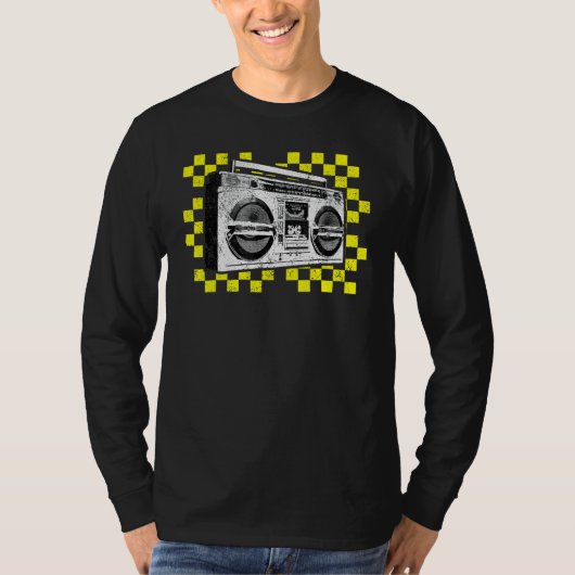 Ghetto Blaster Boombox Radio Hip Hop Tape Deck Mus T-Shirt (Vorderseite)