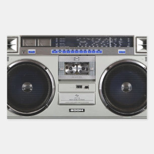 Ghetto Blaster Boombox Rechteckiger Aufkleber
