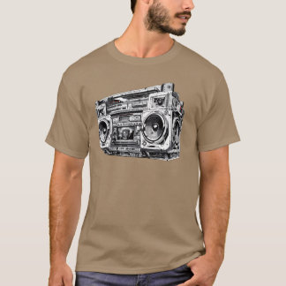 Ghetto Blaster Hip Hop 80er 90er Street Gangster R T-Shirt