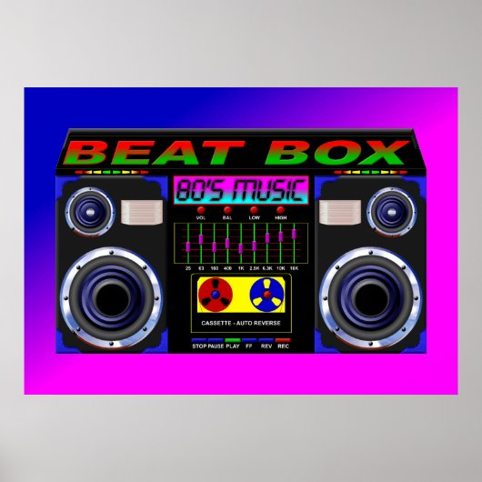Ghetto Blaster Print 1 Poster (Vorne)