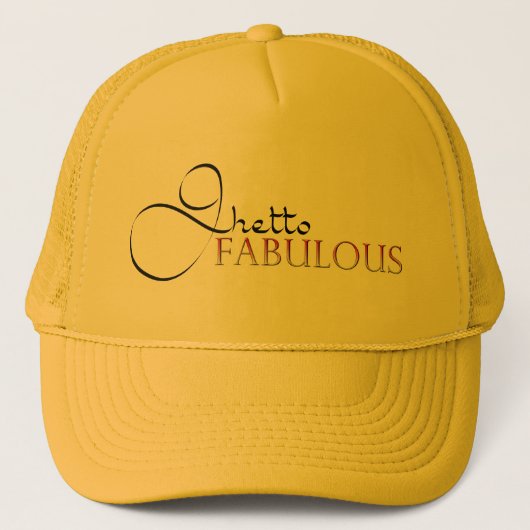 Ghetto Fabulous Gold Hat Truckerkappe (Vorderseite)