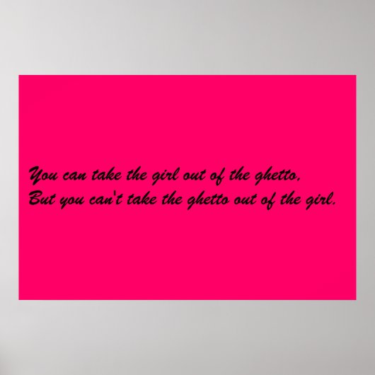 Ghetto Girl Poster (Vorne)