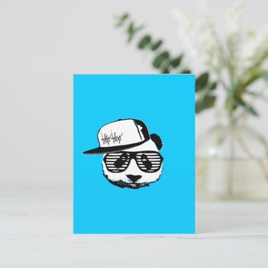 Ghetto Panda Postkarte (Stehend Vorderseite)