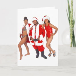Ghetto Santa und seine Elfen aus der Hood Feiertagskarte