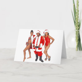 Ghetto Santa und seine Elfen aus der Hood Feiertagskarte