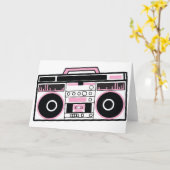 Ghettoblaster Karte (Gelbe Blume)