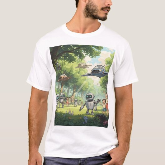 Ghibli Art in Shirt (Vorderseite)