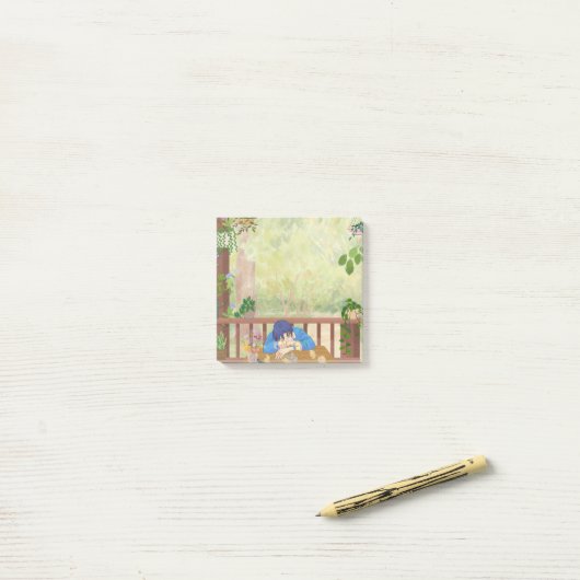 Ghibli Inspired 1 Stick note Post-it Klebezettel (Auf Schreibtisch)