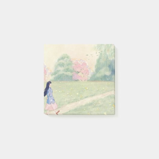 Ghibli-Inspirierter Stil 3 Haftnotizen Post-it Klebezettel (Vorderseite)