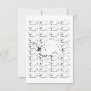 Ghibli redete "Don´t stören mich" Katze an RSVP Karte