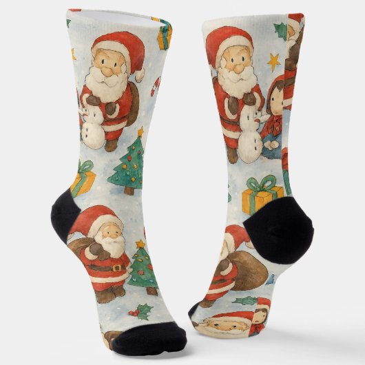 Ghibli-Weihnachtsmuster Socken (Gewinkelt)