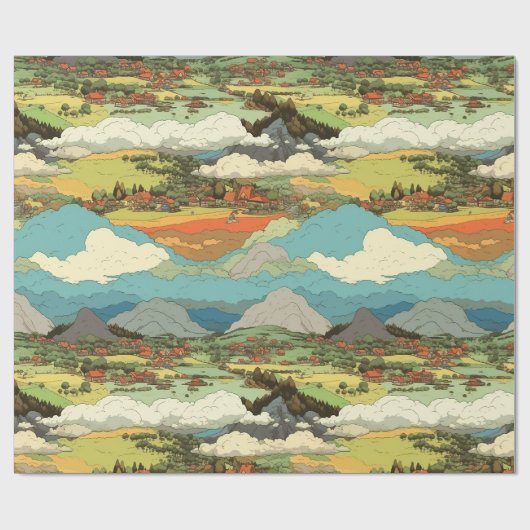 Ghibli World - Wrapping Paper Geschenkpapier (Flach)