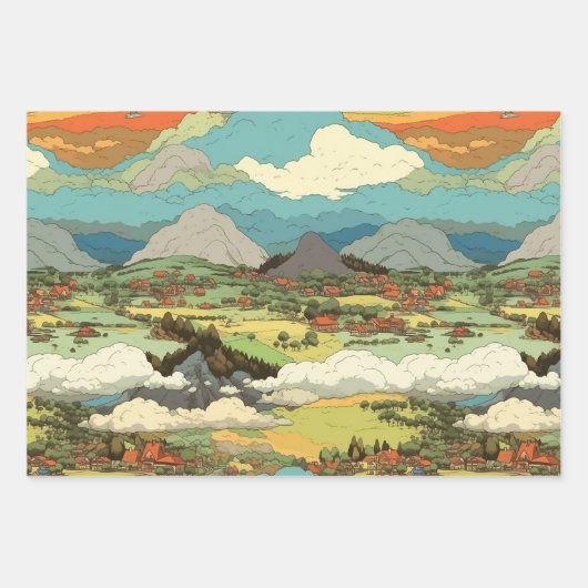 Ghibli World - Wrapping Paper Geschenkpapier Set (Vorderseite)