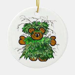 Ghillie Anzugteddy-Bärn-Weihnachtsverzierung Keramik Ornament