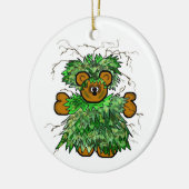 Ghillie Anzugteddy-Bärn-Weihnachtsverzierung Keramik Ornament (Links)