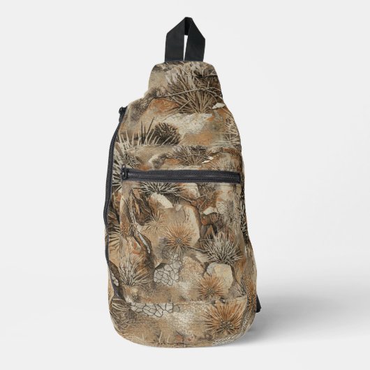 Ghillie Suit Camouflage Desert Crossbody Bag (Vorderseite)