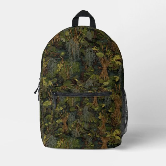 Ghillie Suit Pattern Swamp Terrain Bedruckter Rucksack (Vorderseite)