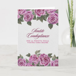 Ghirlanda di Anemoni Simpatia Beileid Italienisch Karte