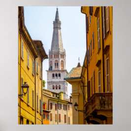 Ghirlandina, Kuppelglocke Modena Tower, Italien Poster