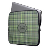 Ghlas Kariert mit/ Initials Laptopschutzhülle (Vorderseite Links)