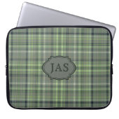 Ghlas Kariert mit/ Initials Laptopschutzhülle (Vorderseite)