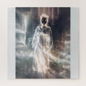 Ghoful Alien women black and white eerie goth Puzzle (Vertikal)