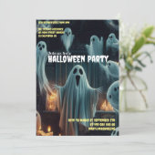 Ghoful Ansammlung Halloween Spooky Spuk House Einladung (Stehend Vorderseite)