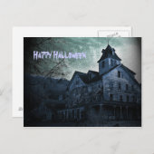 Ghoful Anwesen Halloween Postcard Postkarte (Vorne/Hinten)