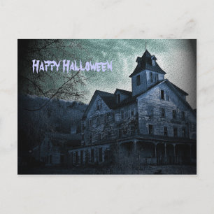 Ghoful Anwesen Halloween Postcard Postkarte
