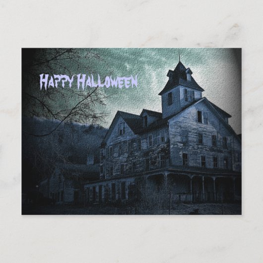 Ghoful Anwesen Halloween Postcard Postkarte (Vorderseite)
