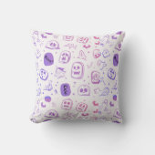 Ghoful Bats & Eerie Faces Halloween Dekoration Kissen (Vorderseite)